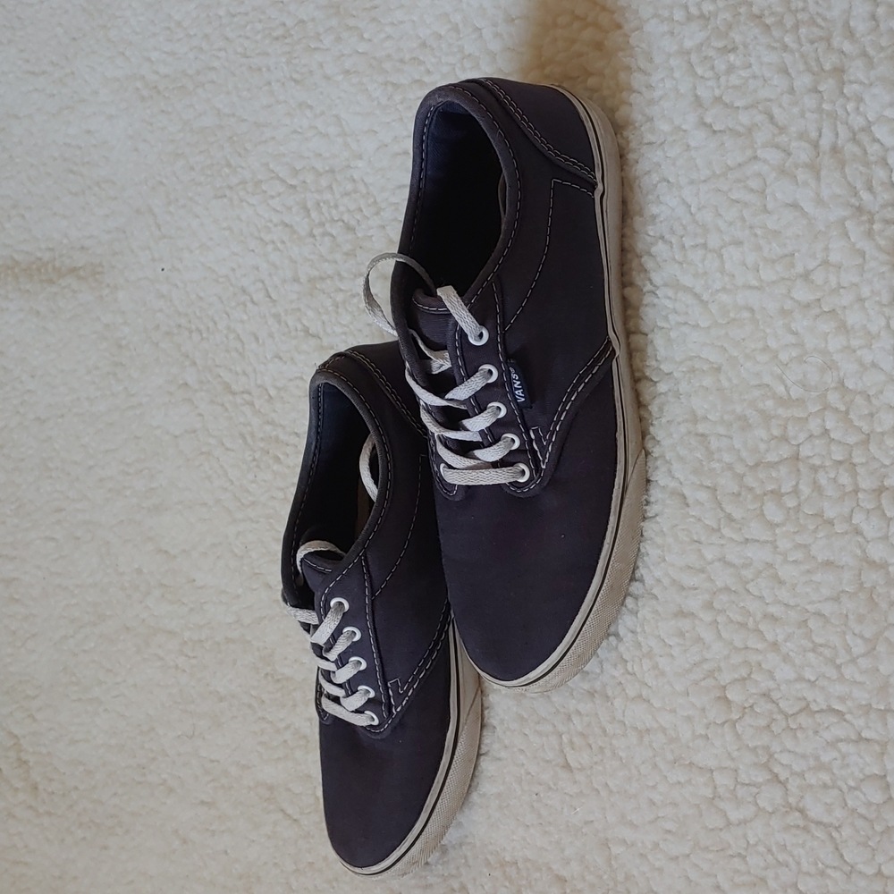 Vans Womens Gray Canvas Low Top Oxford Style Shoes,  Size 6 - Picture 3 of 12